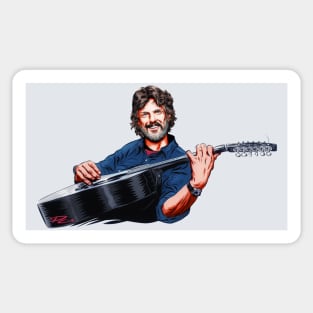 Kris Kristofferson - An illustration by Paul Cemmick Sticker